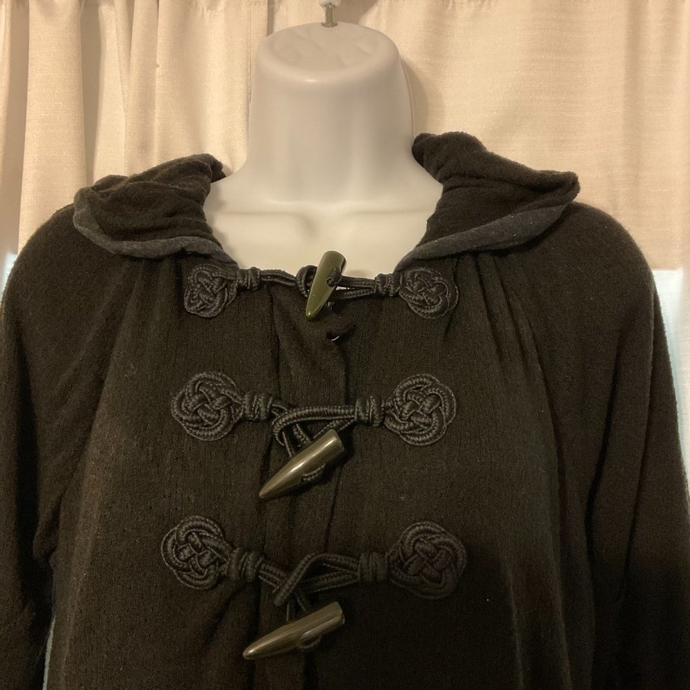 Marc by Marc Jacobs Jacket XS Black Collar Pockets Puff Long 3/4 Sleeve - Picture 2 of 8